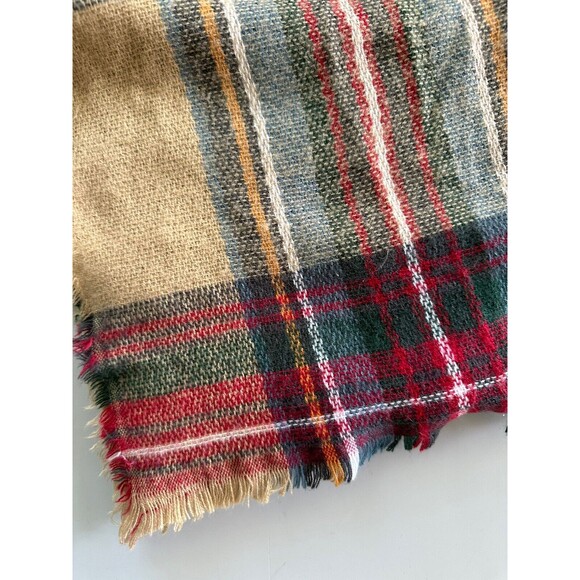 MODCLOTH Oversized Soft Plaid Blanket Scarf Wrap 81 x 39 Inches - Picture 5 of 5